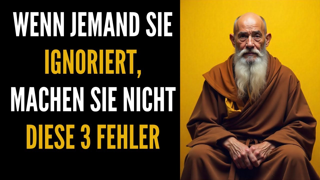 Wenn Sie jemand ignoriert, machen Sie nicht diese 3 Fehler – Zen- und buddhistische Lehren.