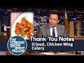 Thank You Notes: iCloud, Chicken Wing Celery