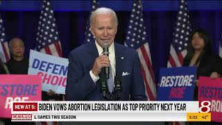 Biden vows abortion legislation as top priority next year