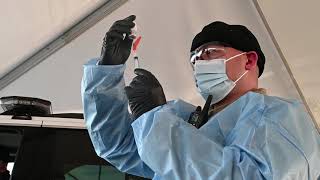 Maryland Guard Administers COVID-19 Vaccine in Charles County