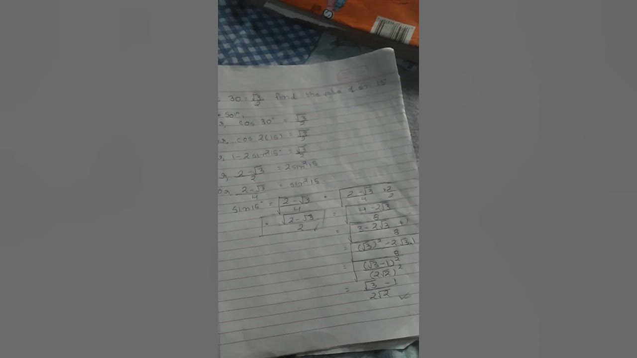 If Cos 30 Is Equals To Root 3 By 2 Find The Value Of Sin 15 YouTube if-cos-30-is-equals-to-root-3-by-2-find-the-value-of-sin-15-youtube