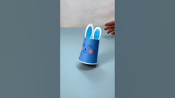 🐰 Running paper cup bunny 🐇☕️🏃‍♂️ #diy #origami #papercraft