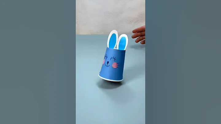 🐰 Running paper cup bunny 🐇☕️🏃‍♂️ #diy #origami #papercraft thumbnail