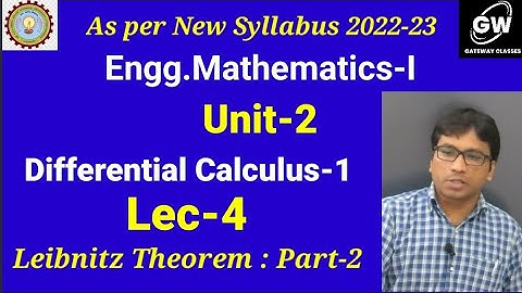 Lec-4 I Unit-2 I Leibnitz Theorem | AKTU Engg.Maths-1 I by Gulshan Sir