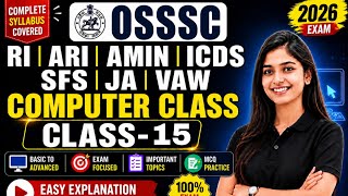 Computer Class- 15 Important MCQ for OSSSC RI ARI AMIN ICDS SFS JA VAW PYQ ✅ Target Full Mark 🎯