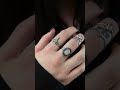Styling: Nathalia Moonstone Silver Ring ✨💎💍. Love layering a cocktail ring with more slender rings
