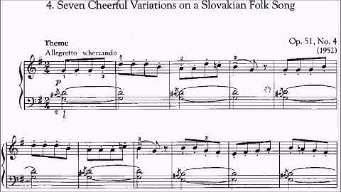 RCM Piano 2022 Grade 8 List D No.3 Kabalevsky Seven Variations Op.51 No.4 Sheet Music
