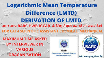 Derivation of LMTD (Logarithmic Mean Temperature Difference ) in very Easy Way Must Watch