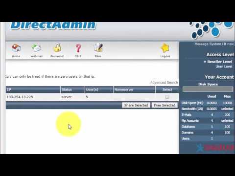 Phần 4: Giới thiệu các chức năng của quyền Reseller trong DirectAdmin – Reseller Level