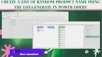 Create a List of Random Product Name using the List Generate in Power Query