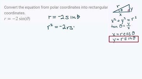 Convert the polar equation to rectangular coordinates. r=4/1+2 sinθ
