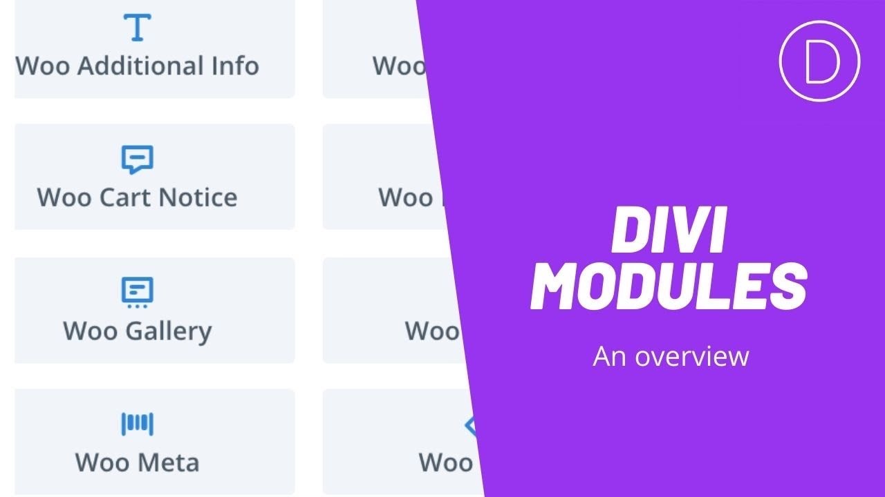Learning Divi: An overview of Divi Modules - YouTube