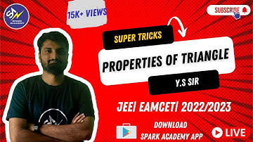 Properties of Triangles Shortcuts and Tricks| EAPCET 2025| Eamcet 2025 |Call 8977525461