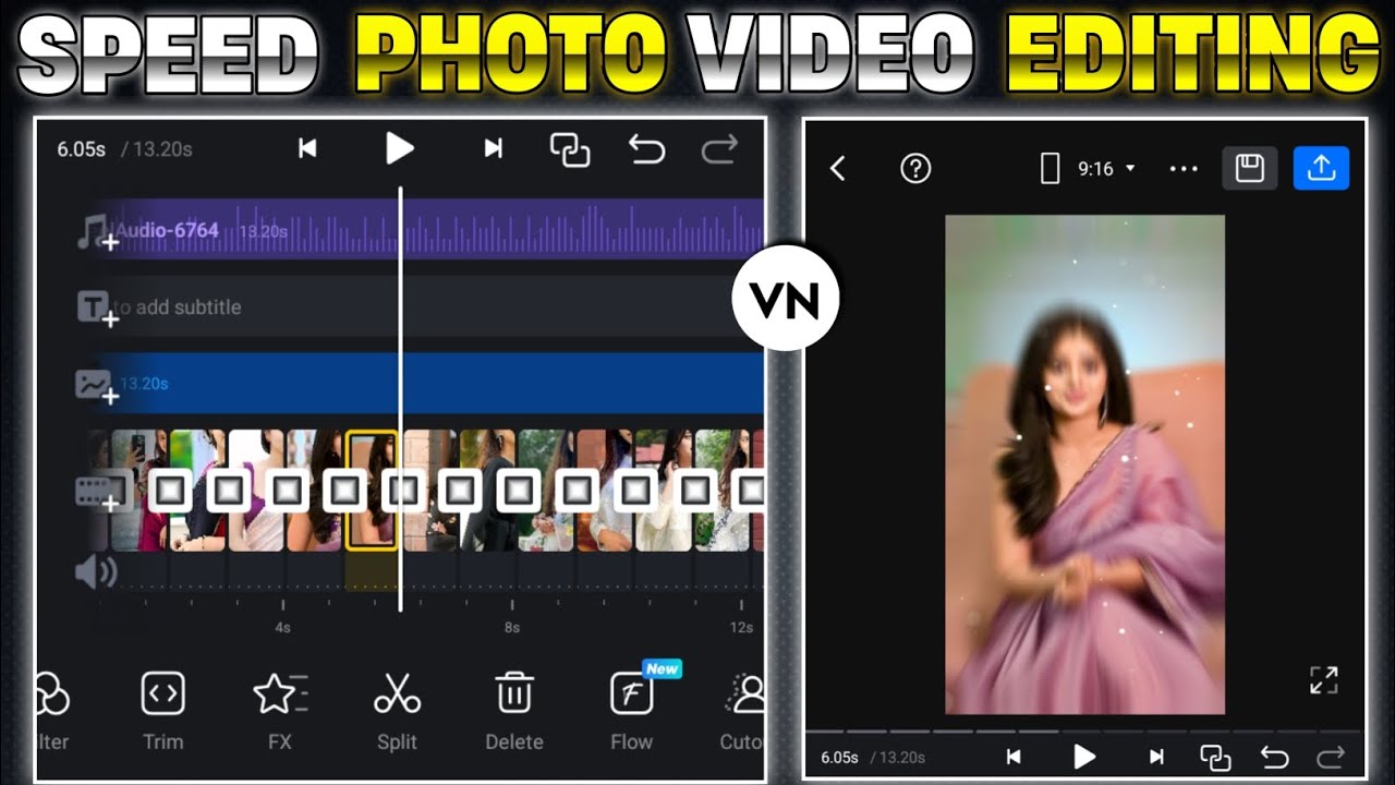 VN Speed Photo Video Editing | How To Make Speed Photo Video In Vn Video Editor | Vn Video Editing