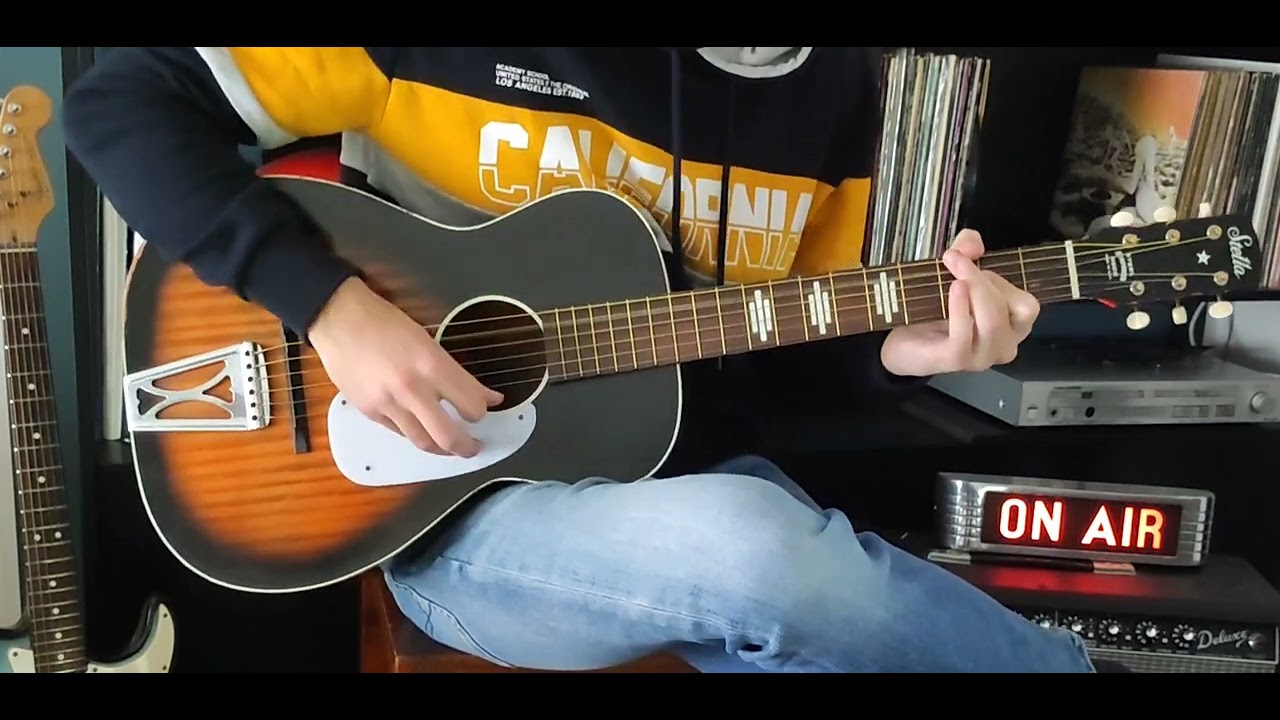 Stella Guitar steel reinforced neck - shuffle blues