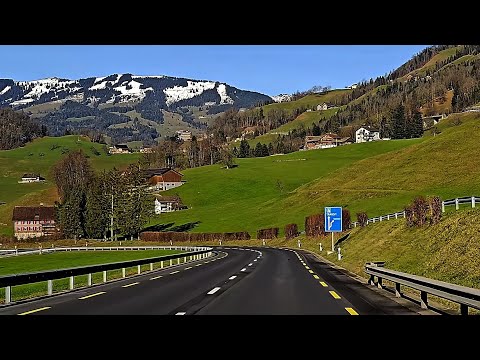 🇨🇭🚙 driving switzerland 🏞️ Kanton Schwyz 4K HDR 🎶
