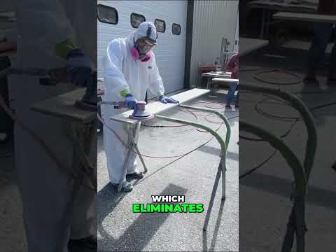 Boat Stringer Prep: Sanding for Perfect Adhesion #shorts