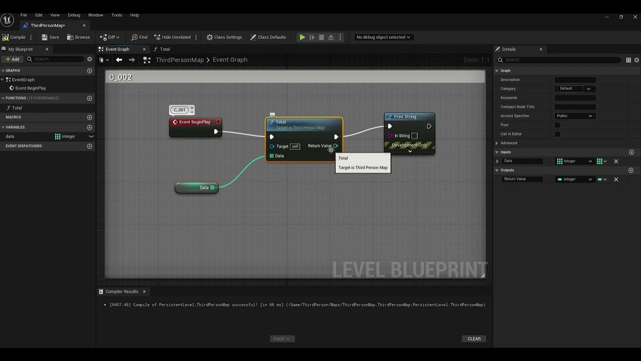 UE5 Blueprints Tutorial 009-4 Functions / Total 関数(合計) - YouTube