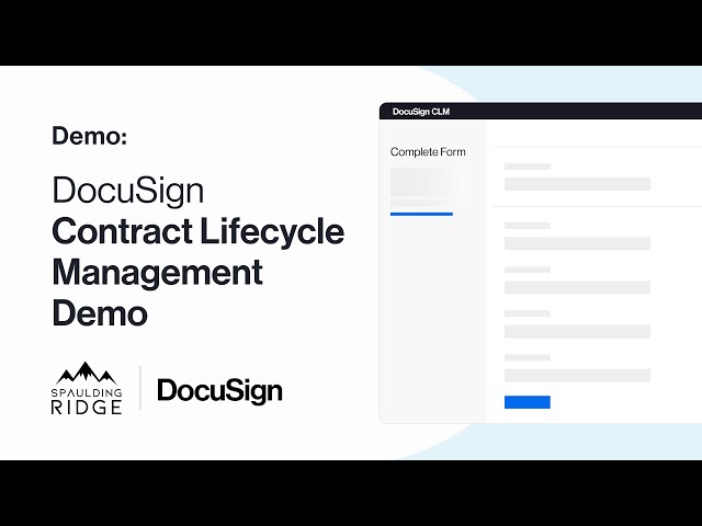 DocuSign CLM Demo