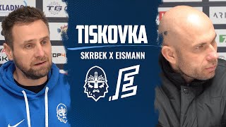 Trenéři po zápase: Rytíři Kladno - HC Energie Karlovy Vary: Pavel Skrbek a Václav Eismann