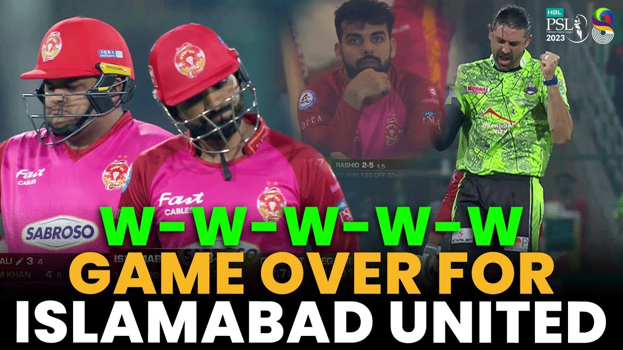 United Batting Collapse | Game Over For Islamabad | Lahore vs Islamabad | Match 16 | HBL PSL 8| MI2A