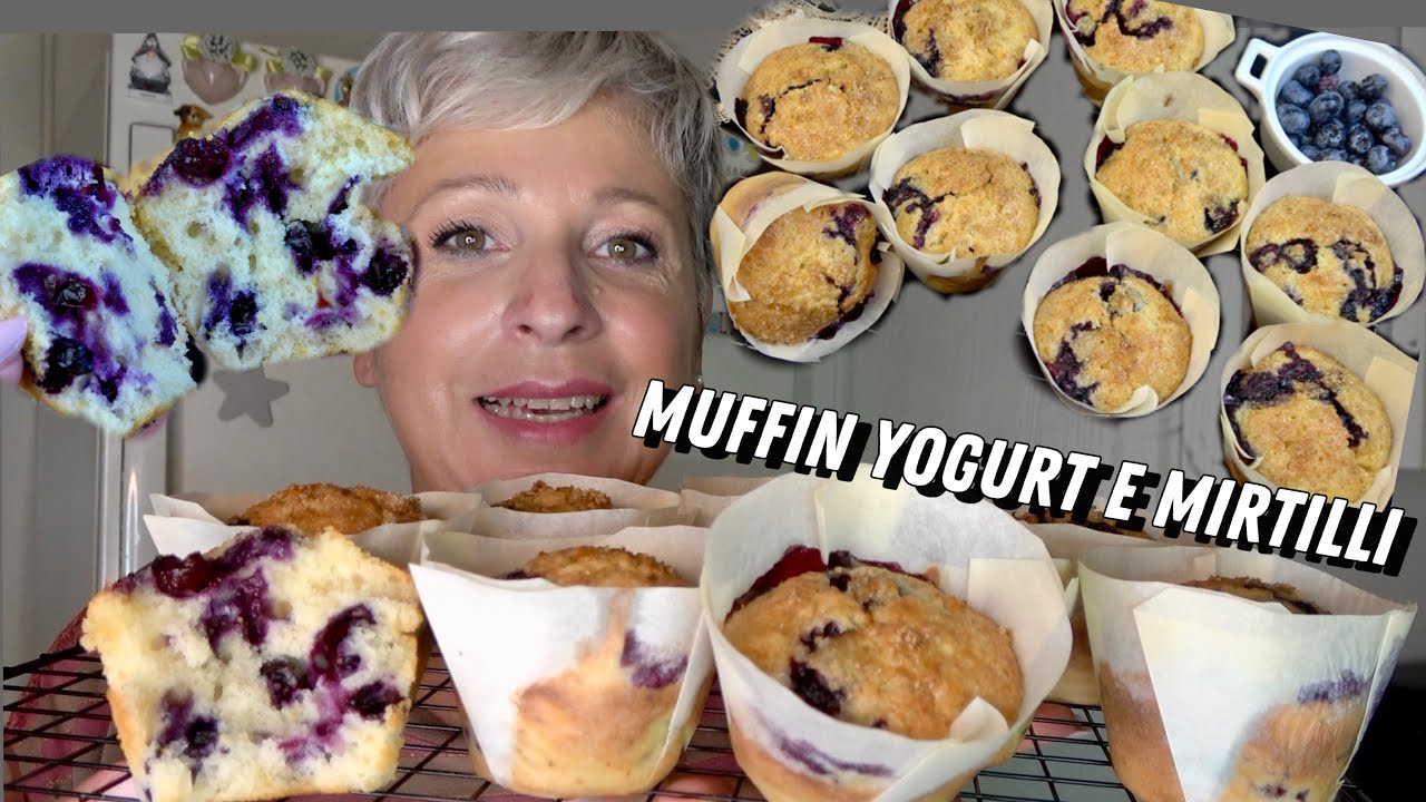 MUFFIN Yogurt e Mirtilli SENZA BURRO pronti in 5 minuti!!