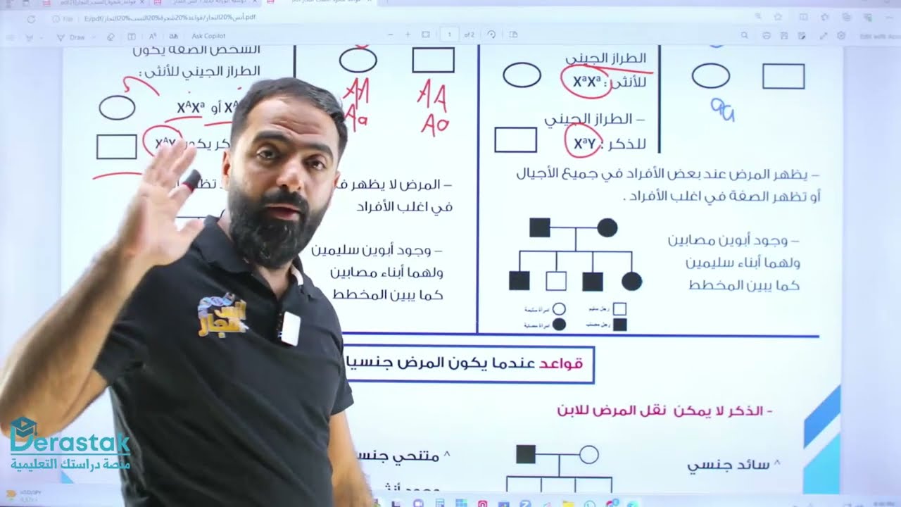 سجل النسب الوراثي مهم جدا 💚|| التوجيهي  || العلوم الحياتية || أ.أنس النجار