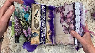 Two Purple Junk Journals Lavender Love- Flip Through