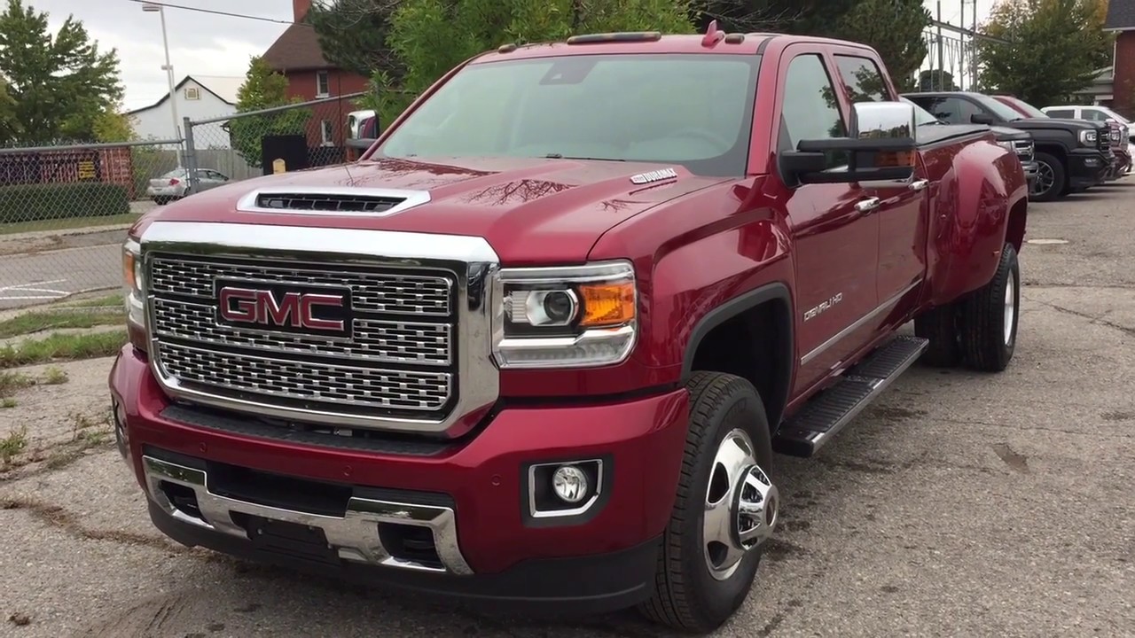 2019 Gmc Sierra 3500hd Denali Dually 6 6l Duramax Diesel Red Oshawa On Stock 190075