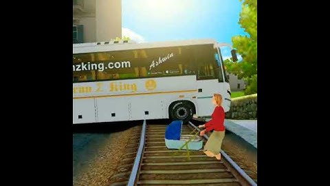 Indian Bus Crossing Rail Track 😎❤️ #shorts