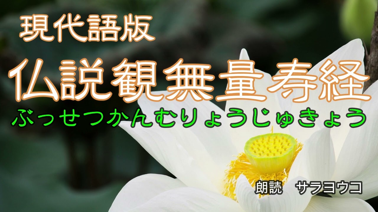 経典朗読『現代語版 仏説観無量寿経』畺良耶舎（キョウリョウヤシャ