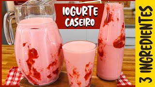 SÓ 3 INGREDIENTES - FAÇA SEU PRÓPRIO IOGURTE CASEIRO - RENDE MAIS DE 2 LITROS - SUPER ECONÔMICO