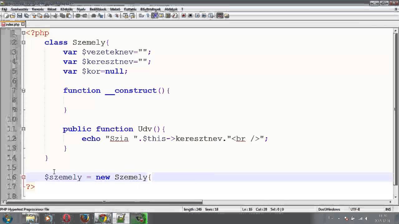 PHP 35 - Osztályok és Objektumok  1 (OOP alapok)