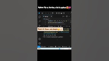 Sort a List in Python in Just One Line! 💻 #shorts  #coding #programming #python #codeandcoffee #tips