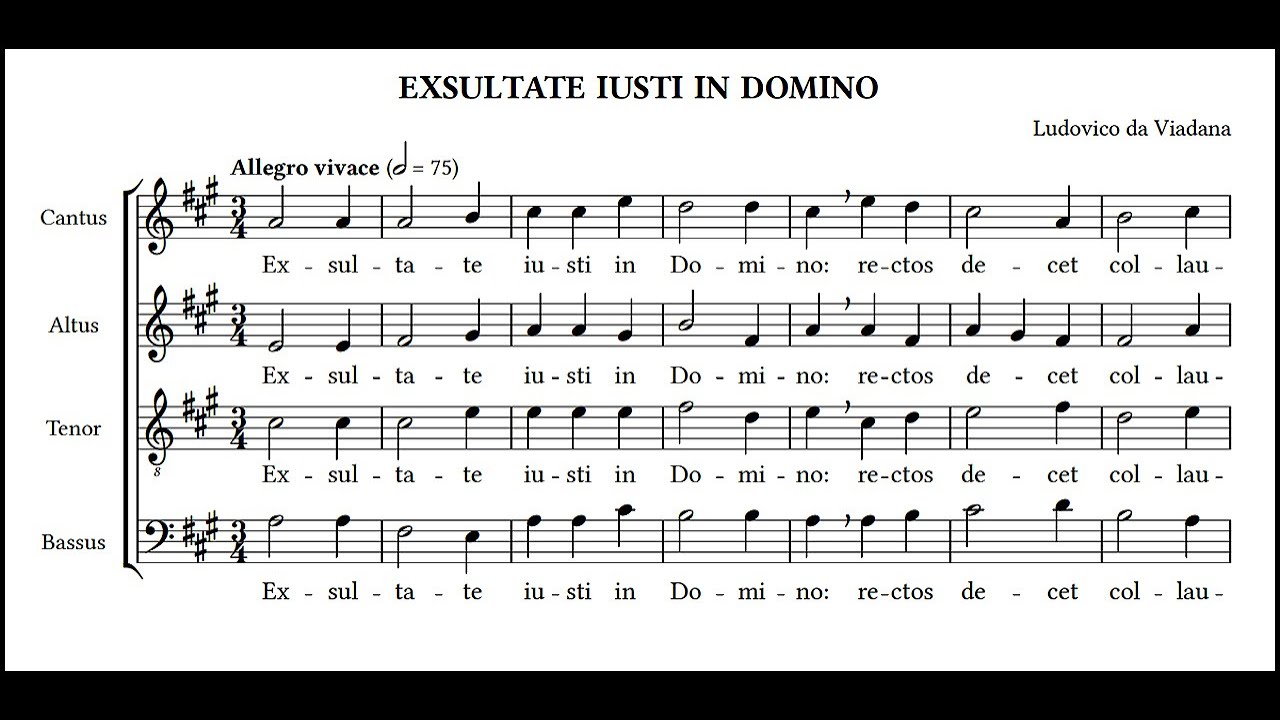 Lodovico Viadana: Exsultate justi in Domino - Chorale Philippe Caillard, 1961 - MHS 634