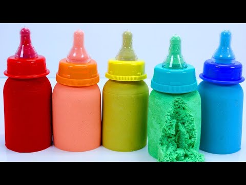 Satisfying Video l Kinetic Sand Baby Milk Bottle Cutting ASMR #220