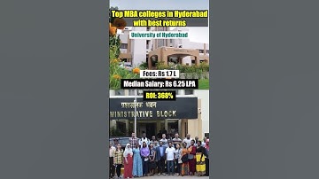 Top MBA Colleges in Hyderabad with Low Fees and High Packages #shorts