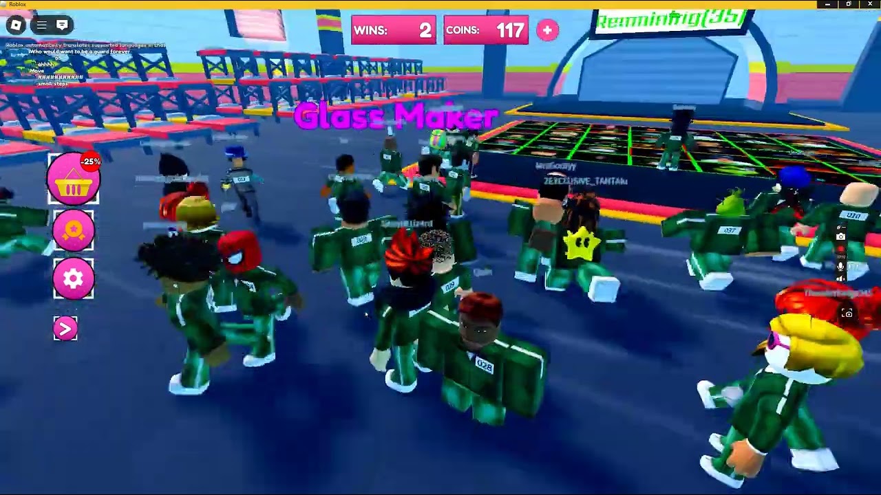 Playing roblox squid game