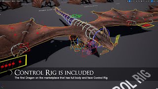 Arrasax dragon Control Rig all features | The first Dragon with #control #rig  in Unreal Engine 5