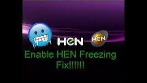 PS3 Hen Freeze fix