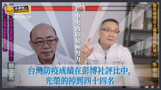 好啦,結果在中央政府積極努力超前部署之下,台灣防疫成績在彭博社評比中,光榮的掉到四十四名,成為評比中的倒數第十名,這下可怎麼辦呢?ft.上週士氣大振這周有點沮喪的郭正亮 好啦,結果在中央政府積極努力超前部署之下,台灣防疫成績在彭博社評比中,光榮的掉到四十四名,成為評比中的倒數第十名,這下可怎麼辦呢?ft.上週士氣大振這周有點沮喪的郭正亮