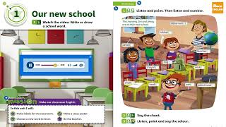 Power Up 1 - Unit 1: Our New School  -  Lesson 1
