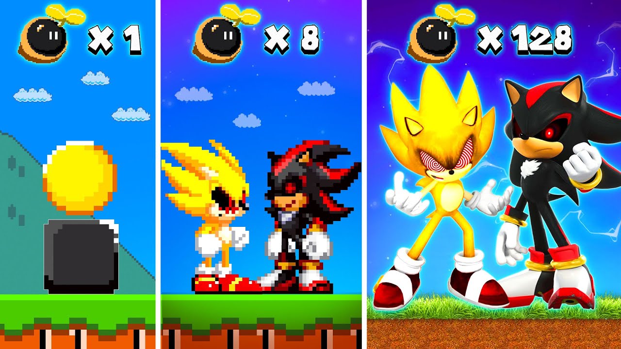 Super Mario Bros., Every Seeds Make Dark Shadow and Gold Sonic become REALISTIC