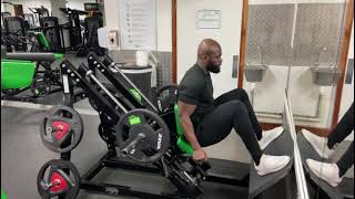 Exercise Library - Hammer Strength Plate Loaded Hack Squat Buzz Gym Slough
