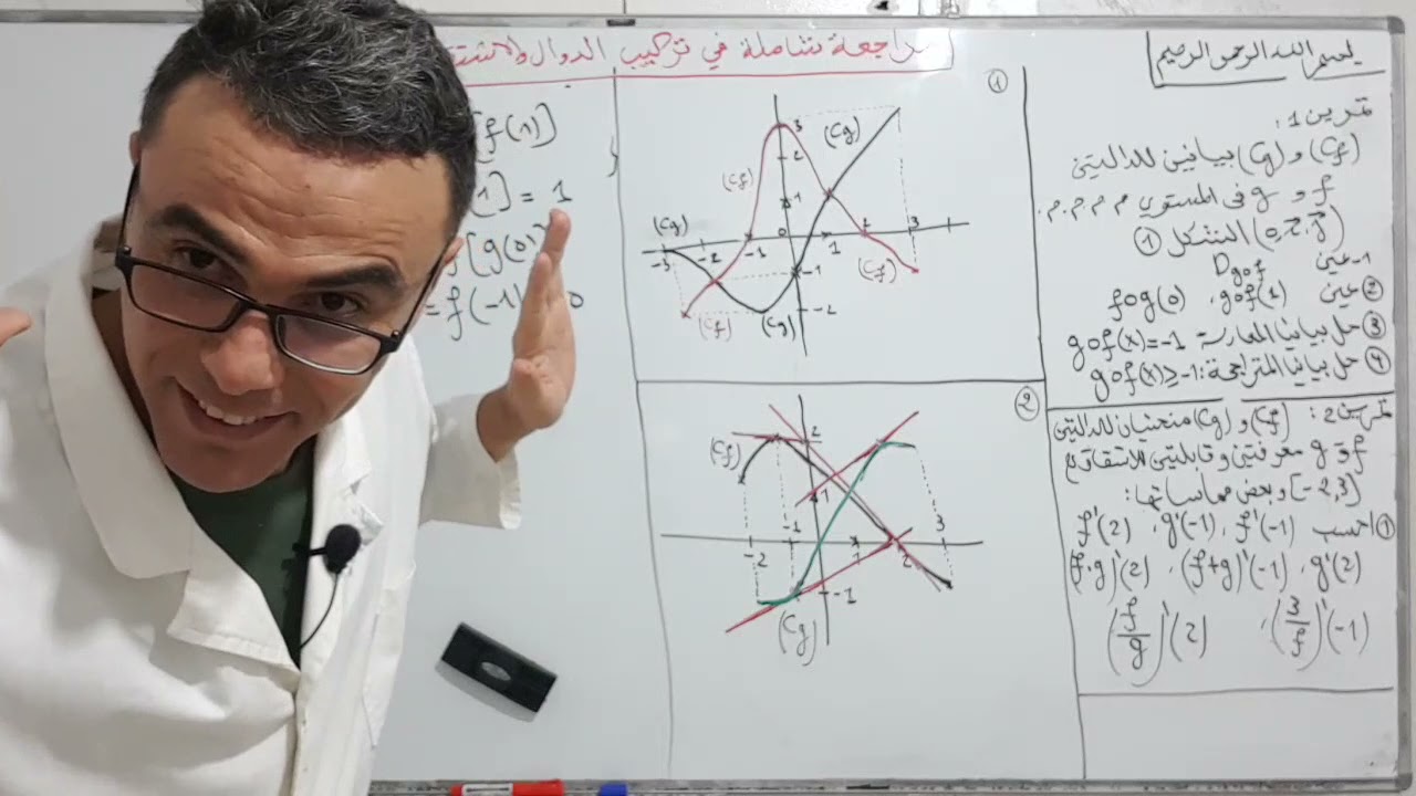 مراجعة فووور لتركيب و اشتقاقية الدوال بيانيا بشرح خرافي للثانية ثانوي(بروفيتي تعلمها)