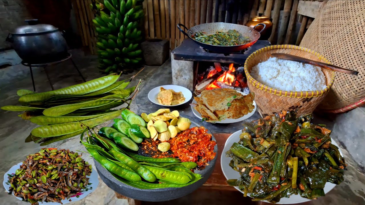 JOS GANDOS MENU TERNIKMAT HASIL ALAM‼️TUMIS GENJER,TERI PETE SELONG,JENGKOL, SAMBE MERAH,NASI AKEUL 