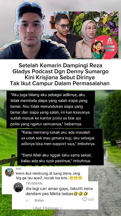 KRISJIANA SAYS SHE DOESN'T KNOW WHO IS RIGHT OR WRONG..!! #krisjiana #rezagladys #nikitamirzani