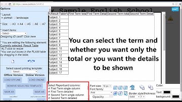 How to print reportcards?