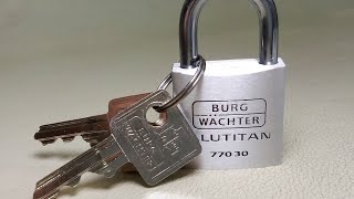 How to Open minilock" BURG WÄCHTER "  770 30 ALUTITAN. Picking.#locksport #lockpick #minilockmonday