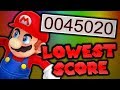 What is the lowest possible score in New Super Mario Bros. Wii?